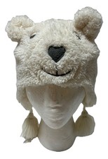 NWT GAP Sherpa Polar Bear Tassle Trapper Hat 3D Design Ivory Frost 2T 3T 4T 5T