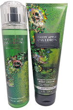 Bath  Body Works Candy Apple Cauldron Body Cream  Fragrance Mist New Set 8oz