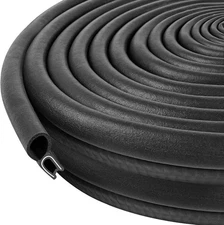 Kikerike Automotive Door Weather Stripping 100Ft Car Door Rubber Edge Trim Seal