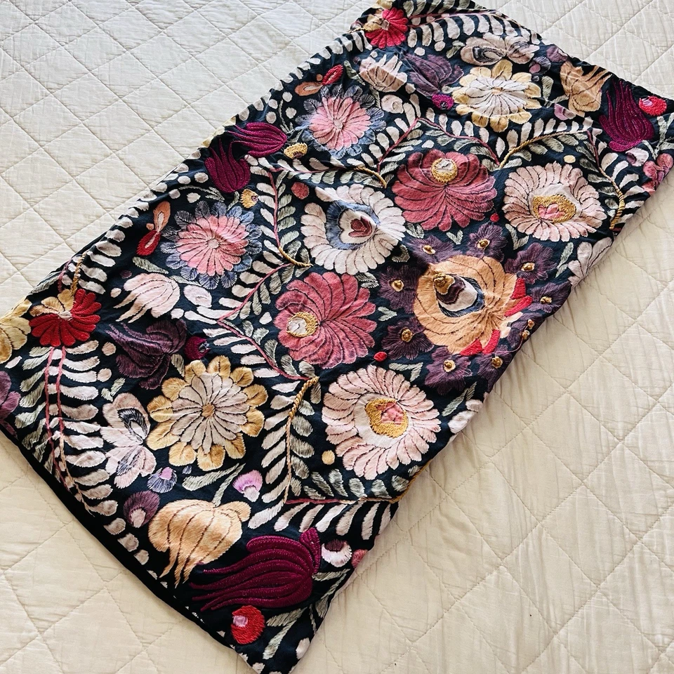 🌸 Anthropologie / Pottery Barn сотрудничество вручную вышитая наволочка - Изображение 2 из 4