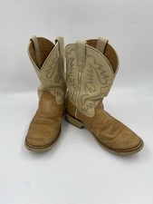 Ariat Kids Beige Boots Style 32321Y Youth size 2 HEAVILY WORN