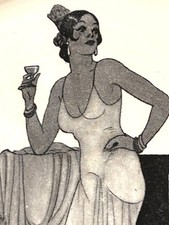 VTG  CROWN DUCAL ENGLAND Art Deco BACARDI Collectors PLATE  1933