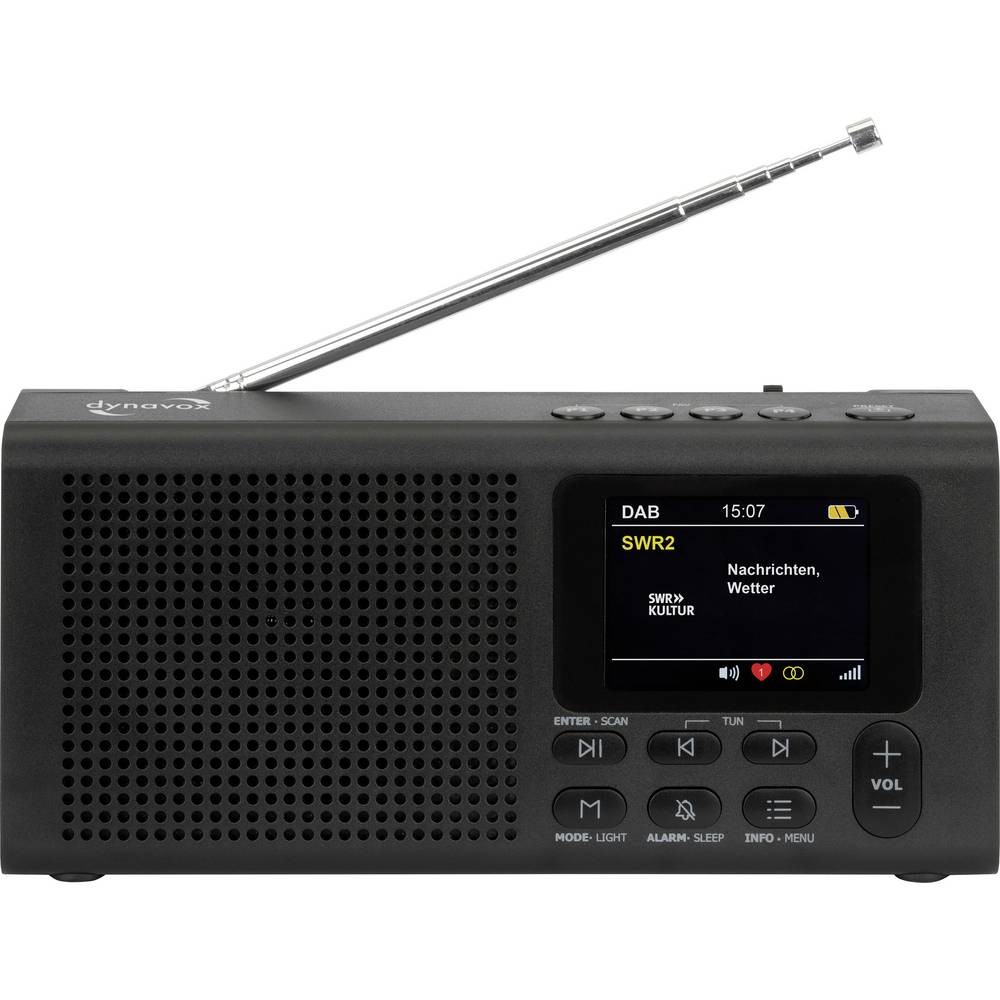 Radio numérique DAB+ Dynavox DBT200 portable Bluetooth avec batterie longue autonomie