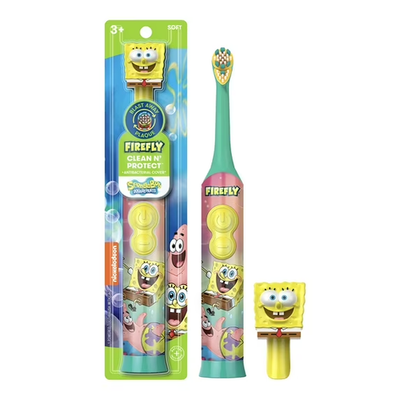 #ad SpongeBob Nickelodeon Firefly Clean N#x27; Protect Power Toothbrush 1 Count Pack $9.99