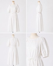 UNIQLO Hana Tajima White Maxi Dress Size L Belted Long Dress