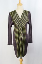 PLEATS PLEASE Green/Purple Cardigan Jacket ISSEY MIYAKE 230 7011