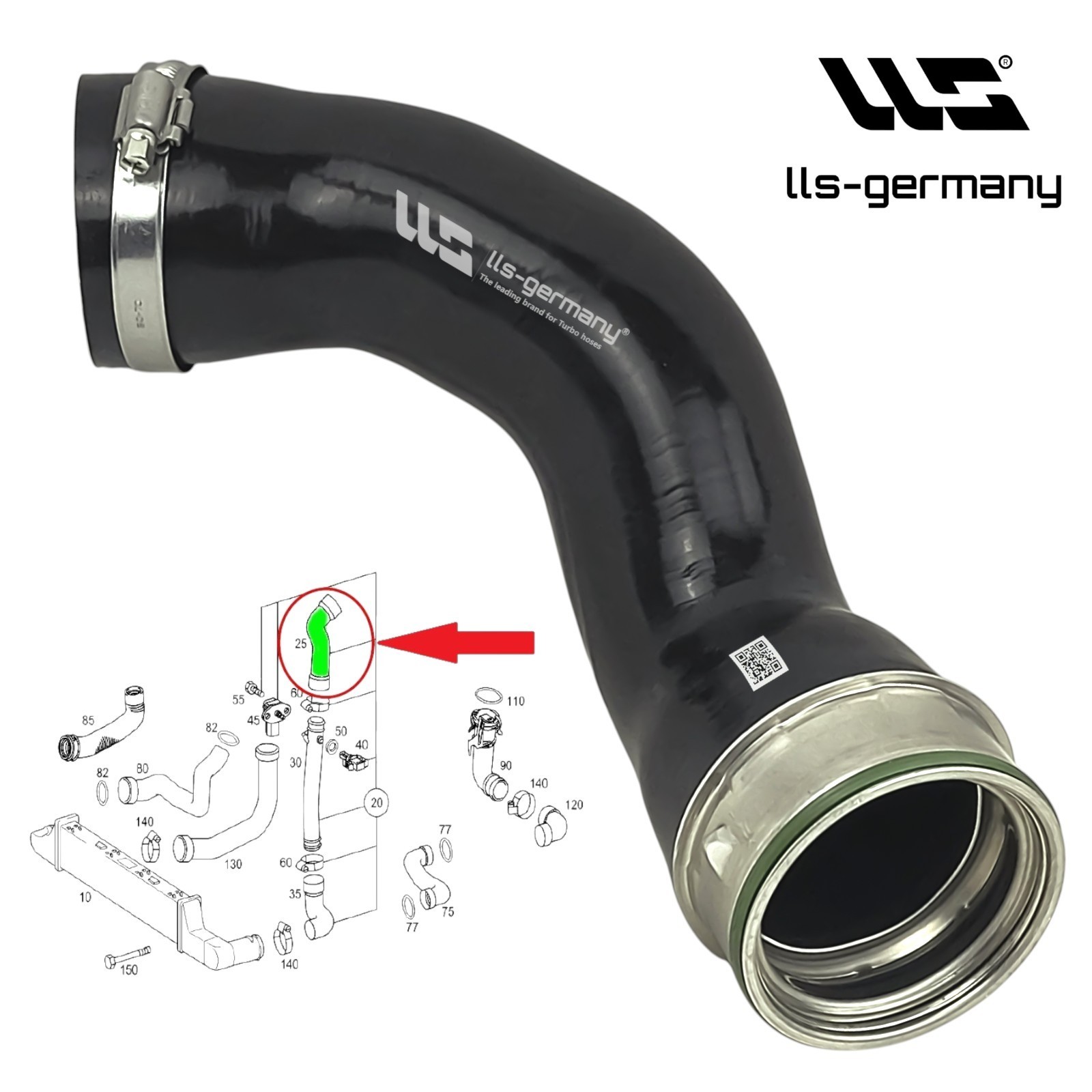 Turbo Hose For Mercedes E-Class Limousine W210 200 CDI 220 CDI 270 CDI