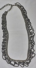 Vintage Silver Tone Tribal Belly Dance Chain Belt Boho Gypsy Draped Hip Swag 38