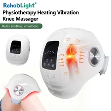 Heated Vibration Knee Joint Massager Red Light Therapy for Pain Relief 8 Modes