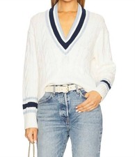 Veronica Beard Lachlen Pullover Sweater Off White