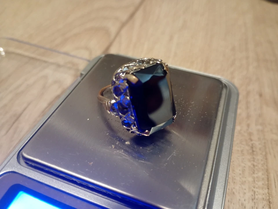 Vestido Disfraz Vintage Joyería Grande Piedra Hombre Mujer Anillo Ajustable Foto 3 de 4