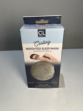 Cooling Weighted Sleep Mask MSRP 28 Soothing Calming Travel 1/2 Pound Grey New