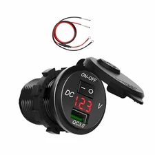 QC3.0 Ports Fast Charging Car USB Charger Socket Adapter For Vehicles Truck A