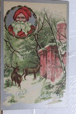 Christmas Xmas Greetings Postcard Old Vintage Card View Standard Souvenir Postal