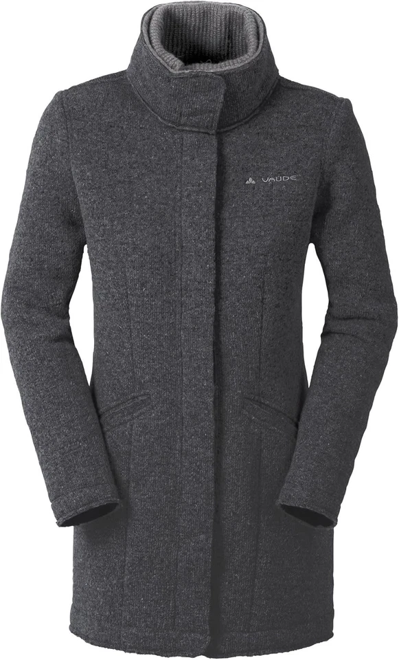 VAUDE Damen Mantel Lavin Coat Strickmantel, Outdoormantel, schwarz, 36 - Bild 3 von 4
