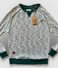 Kangol Knit Sweater Men's Size Medium Crewneck Heathered Green White NWT 