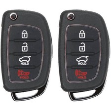 Replacement Keyless Entry Remote Flip Key Fob 2016-2019 Hyundai Tucson Pack of 2