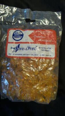 DOVE-LITES Ceramic Christmas Tree Lights Yellow Bird Shaped 144pcs. NEW in Bag