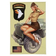 US Airborne Jeep 101st - Fridge / Tool Box Magnet 2