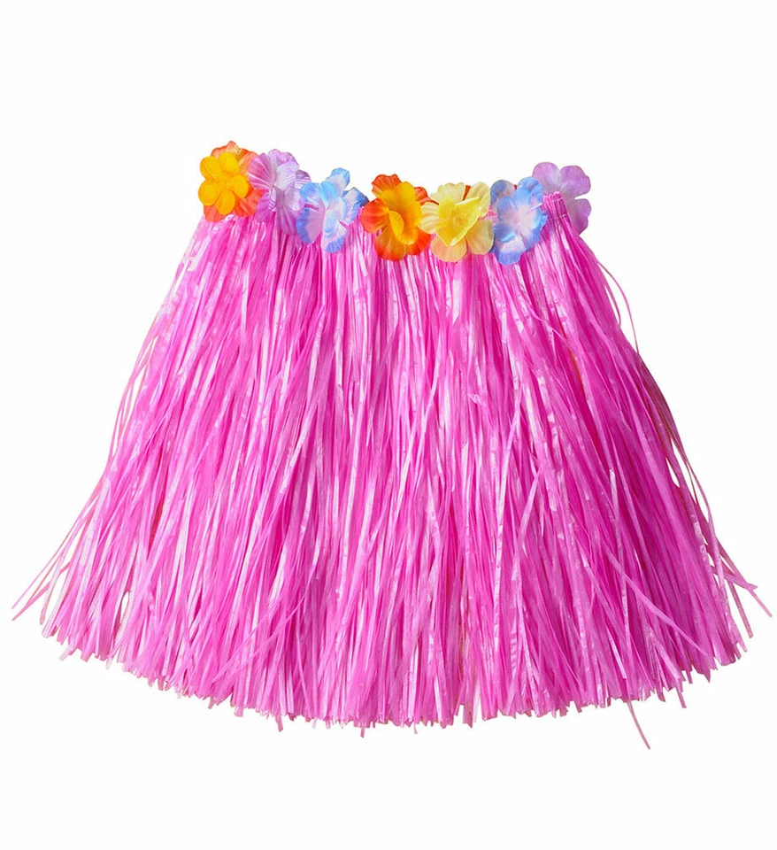 Hawaii Rock Kostüm Karibik Bastrock rosa kurz Damenkostüm Karneval Sommerparty - Bild 1 von 1