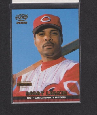 2000 PACIFIC GOLD FOIL PARALLEL #114 BARRY LARKIN PORTRAIT VAR REDS SP #/199
