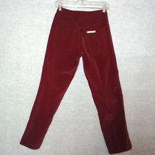 Vintage Womens Western Velvet Burgundy pants 26 Goth Retro Butterfly Prestige