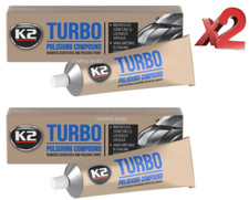 2 x K2 TURBO Car Wax Polish Paste Abrasive Compound Scratch Remover Paint - 120g