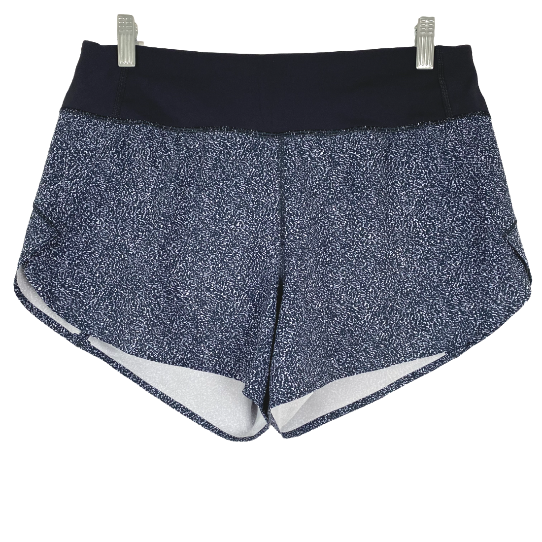 Athleta Run With It Shorts Multicolored Print Polyester Spandex Women's