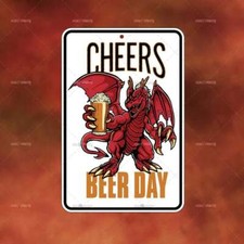 BEER DAY sign Metal home room wall art gift outdoor decor funny man cave B250