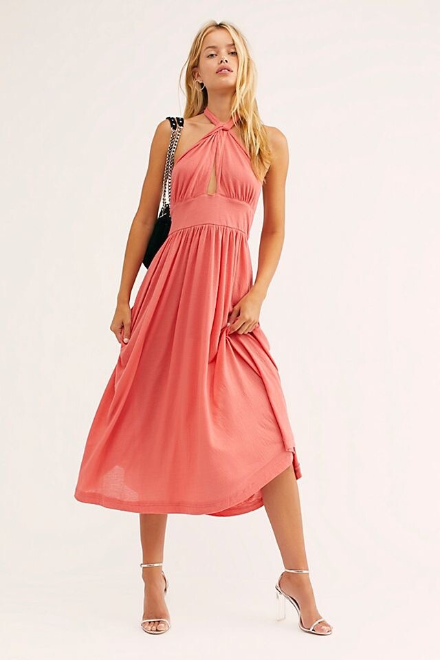 free people bonita midi dress Bonita Midi Dress by Free People, Blue, XS