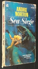 Sea Siege by Andre Norton Jeff Jones Scuba Diver & Sea Monster Cover Art