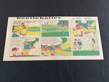 #12b  BEETLE BAILEY by Mort Walker Lot of 2 Sunday Third Page Strips 1967