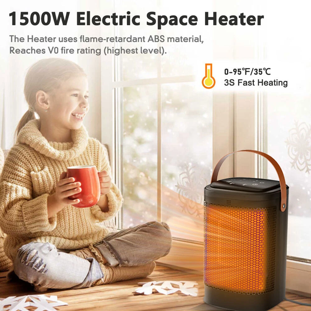 Calentador Electrico Para Casa Oficina 1500W Calefactor De Bajo Consumo  Pequeno