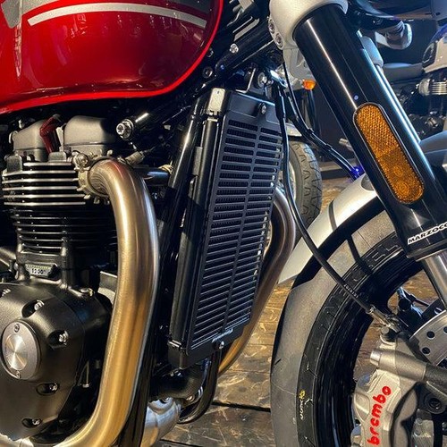 Pyramide Kühler Schutz Grill Triumph Bonneville T100 T120 2016 - 2023 - Bild 2 von 7