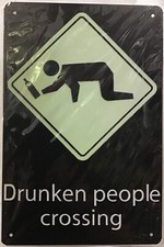 8x12 TIN SIGN Funny drunk alcohol liquor party man cave metal wall door Br2a