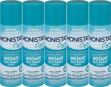 Pack of 5 Monistat Care Maximum Strength Instant Itch Relief Spray 2 oz