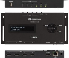 Crestron 4K HDMI 4x1 Media Switcher WITH AC Power Adapter HD-MD4X1-4K-E w/Dolby