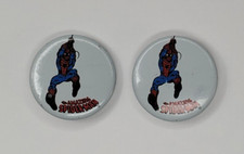 Vintage Spiderman Pin Pinback Button Lot of 2 1978 7/8" Marvel Comics NOS