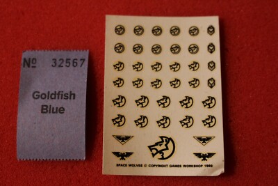 Warhammer 40k Space Wolves Transfer Sheet Decals Wolf Transfers Rogue Trader Era