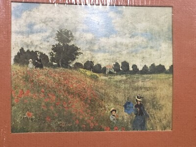 Painted CORN POPPIES Claude Monet Color Art Print 8  x 10  - Printed In USA