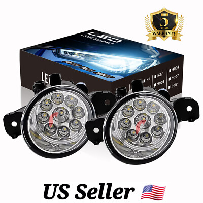 2pcs LED Bumper Fog Lights Lamps Pair Right&Left For NISSAN QASHQAI 2017-2019