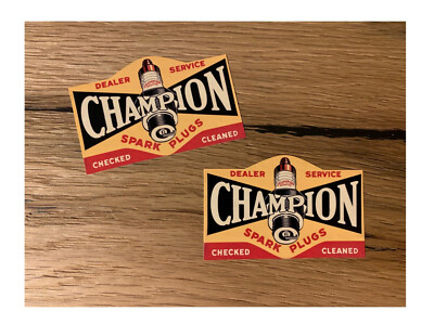 2x Champion Aufkleber Öl Vintage USa Racing Rennsport Oldtimer Retro V8 V2 #671