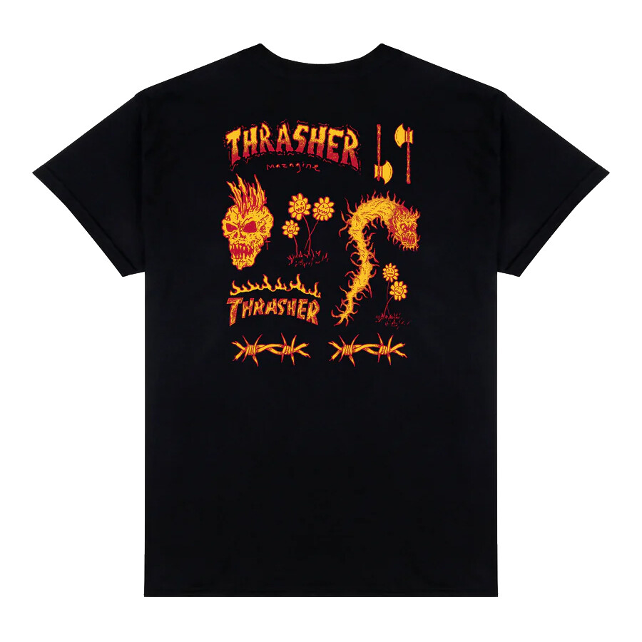 Thrasher Magazine SKETCH Skateboard T Shirt BLACK | eBay