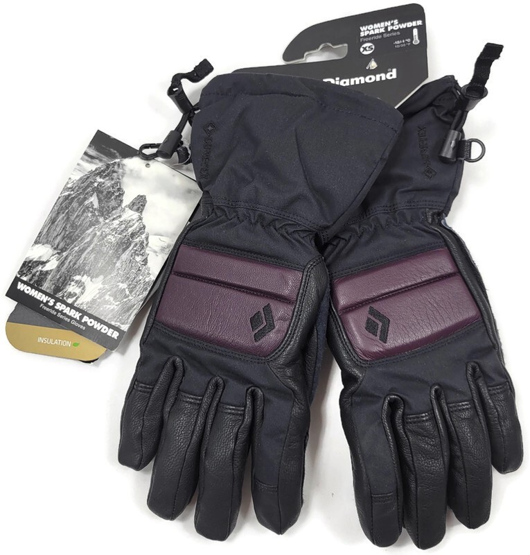 Guantes de freeride Black Diamond para mujer con polvo de chispa aislados Gore Tex impermeables