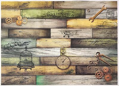 Reispapier für Decoupage Decopatch Scrapbook Bastelblatt A/3 Vintage Werkstatt