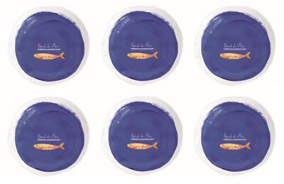 6er Set Frühstücksteller, Kuchenteller Maritim BORD DE MER D. 21cm EASY LIFE