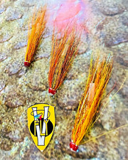 3 V Fly 1 Inch Golden Angel Cascade Copper Salmon Tube Flies & Trebles