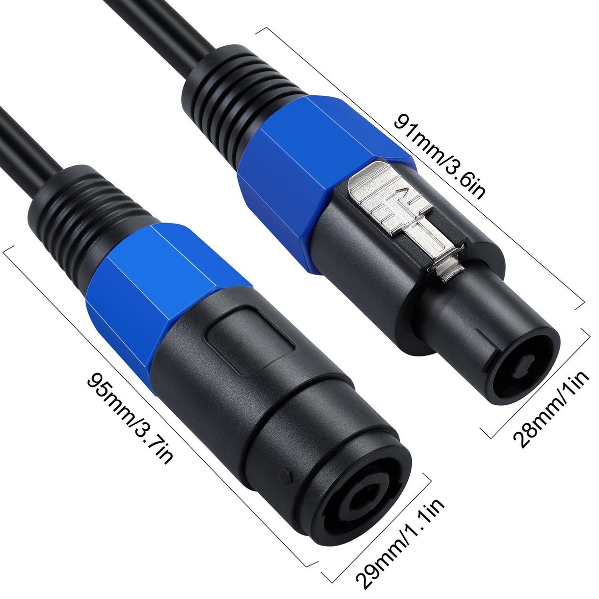 Speakon Female to 2 Male Speaker Break Out Splitter Cable