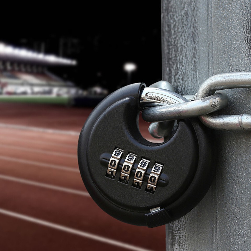 Combination Locks Safety 4 Code Lock For Gate Gym Outdoor Iron Door