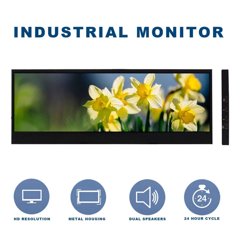 14" 3840X1100 4k IPS Capacitive Touch LCD Monitor HD Input Port - Image 2 of 4